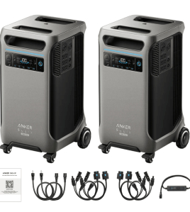 Anker SOLIX 2 x F3800 Plus Portable Power Station + Double Power Hub