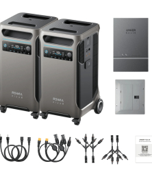 2 × Anker SOLIX F3800 Solar Generators (12kW | 7.68kWh) + Smart Home Power Kit