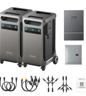 2 × Anker SOLIX F3800 Solar Generators (12kW | 7.68kWh) + Smart Home Power Kit