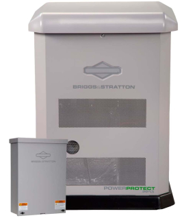 Briggs And Stratton PowerProtect Series 13kW (120 / 240V) Single-Phase Air Cooled Multi-Fuel Standby Generator with 100a 16-Circuit Automatic Transfer Switch