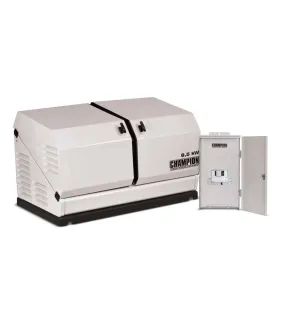 Champion 8.5kW Home Standby Generator with 50 Amp 8 Space Load Center Nema 3R Automatic Transfer Switch | 100177