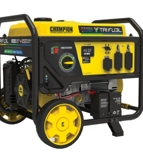 Champion 6,500-Watt (120 / 240V) Electric Button / Recoil Start Tri-Fuel Portable Generator with CO Shield (49-State)