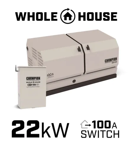 Champion 22kW aXis Generator with 100-Amp Automatic Transfer Switch | 201220