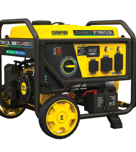 Champion 4,000-Watt (120V) Electric Button / Recoil Start Tri-Fuel Portable Generator with CO Shield (49-State)