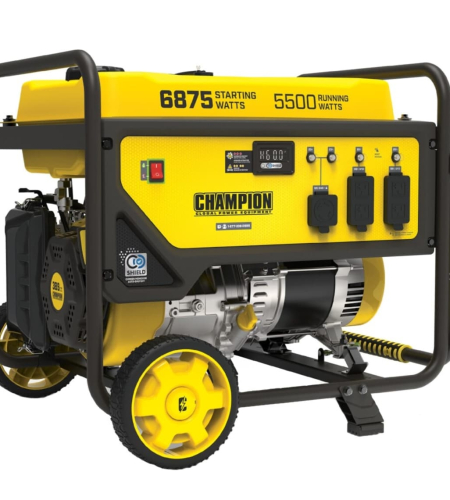 Champion 5,500-Watt (120 / 240V) Recoil Start Gasoline Portable Generator with CO Shield (49-State) Champion 5,500-Watt (120 / 240V) Recoil Start Gasoline Portable Generator with CO Shield (49-State)