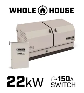 Champion 22kW aXis Generator with 150-Amp Automatic Transfer Switch | 201378