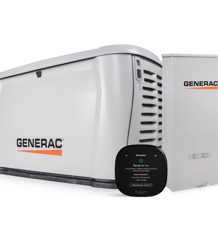 Generac 28 kW (240 V) Single-Phase Air Cooled Multi-Fuel Standby Generator with 200A Automatic Transfer Switch and Ecobee Thermostat