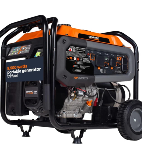 Generac GP Series 9,500 Watt (120 / 240V) Electric Button / Recoil Start Tri-Fuel Portable Generator with COsense (49-State)
