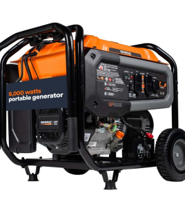 Generac GP Series 8,000 Watt (120 / 240V) Electric Button / Recoil Start Gasoline Portable Generator with COsense (CARB)