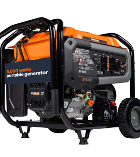 Generac GP Series 8,000 Watt (120 / 240V) Electric Button / Recoil Start Gasoline Portable Generator with COsense (CARB)