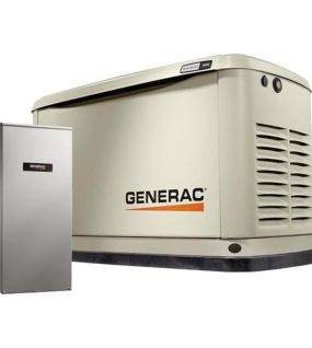 Generac Guardian Series 10 kW (120 / 240V) Single-Phase Air Cooled Multi-Fuel Standby Generator with 100a Automatic Transfer Switch