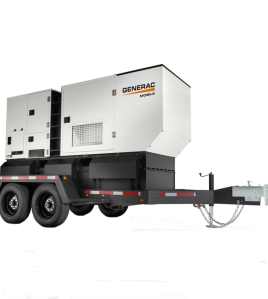 Generac MDG175DF4-STD3 140kW (Prime) / 155kW (Standby) Multi-Voltage Skid-Mount Diesel Generator (John Deere Engine) with Double-Axle Trailer