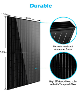 SunGoldPower SG370WM-Pallet 370W Mono Black PERC Solar Panel Full Pallet (32 Panels) UL 61730