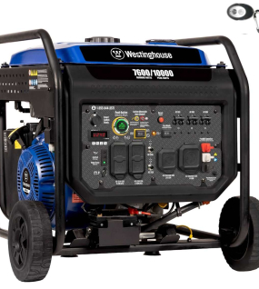 Westinghouse Power Equipment 7,600-Watt (120 / 240V) Electric Button / Recoil / Remote Start Gasoline Open-Frame Inverter Generator with CO Sensor