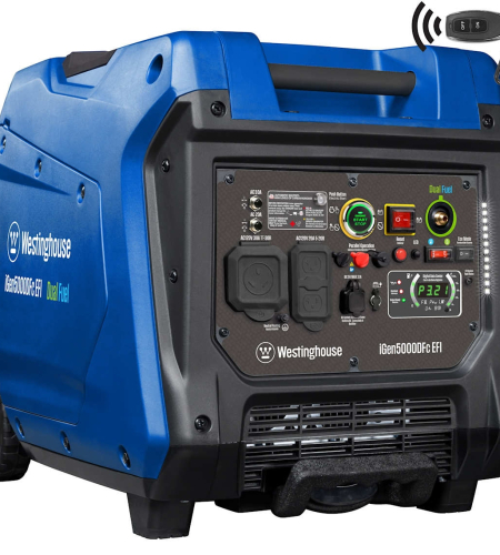Westinghouse Power Equipment 3,900-Watt (120V) Electric Button / Recoil / Remote Start Multi-Fuel EFI Portable Inverter Generator