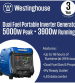 Westinghouse Power Equipment 3,900-Watt (120V) Recoil Start Multi-Fuel Portable Inverter Generator with CO Sensor Westinghouse Power Equipment 3,900-Watt (120V) Recoil Start Multi-Fuel Portable Inverter Generator with CO Sensor
