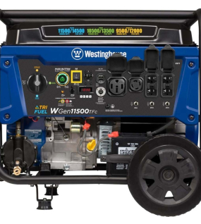 Westinghouse Power Equipment 11,500-Watt (120 / 240V) Electric Button / Recoil / Remote Start Tri-Fuel Portable Generator with CO Sensor