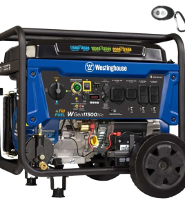 Westinghouse Power Equipment 11,500-Watt (120 / 240V) Electric Button / Recoil / Remote Start Tri-Fuel Portable Generator with CO Sensor