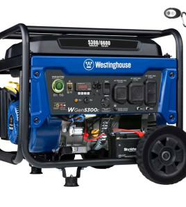 Westinghouse Power Equipment 5,300-Watt (120 / 240V) Electric Button / Recoil / Remote Start Gasoline Portable Generator with CO Sensor