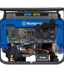 Westinghouse Power Equipment 5,300-Watt (120 / 240V) Electric Button / Recoil Start Multi-Fuel Portable Generator with RV Outlet and CO Sensor