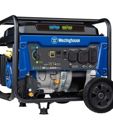 Westinghouse Power Equipment 5,300-Watt (120 / 240V) Recoil Start Multi-Fuel Portable Generator with RV Outlet and CO Sensor