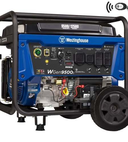 Westinghouse Power Equipment 9,500-Watt (120 / 240V) Electric Button / Recoil / Remote Start Gasoline Portable Generator with CO Sensor