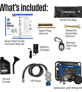 Westinghouse Power Equipment 9,500-Watt (120 / 240V) Electric Button / Recoil / Remote Start Multi-Fuel Portable Generator with GFCI Protection