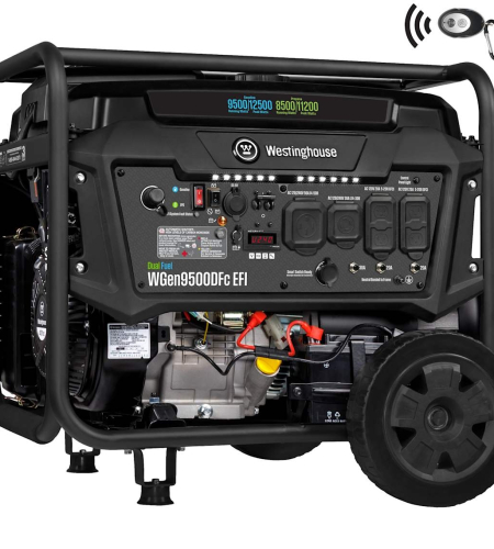 Westinghouse Power Equipment 9,500-Watt (120 / 240V) Electric Button / Recoil / Remote Start Multi-Fuel Portable Generator Westinghouse Power Equipment 9,500-Watt (120 / 240V) Electric Button / Recoil / Remote Start Multi-Fuel Portable Generator