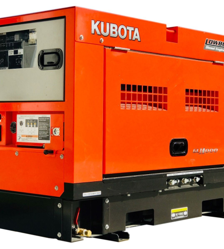 Kubota Lowboy Pro GL14000 Diesel Generator - 14 kW Standby, 12 kW Prime, Single-Phase, 120-240 Volt, Liquid-Cooled, Enclosed, Receptacles and Terminal Lugs
