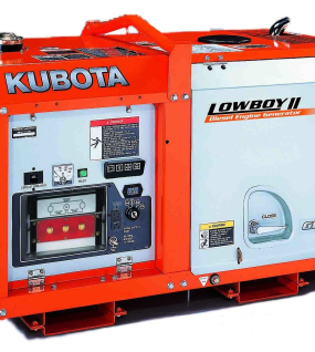 Kubota Lowboy II Diesel Generator - GL7000TM, 7 kW Standby, 6.5 kW Prime, Single-Phase, 120-240 Volt, Liquid-Cooled, Enclosed, Terminal Lugs